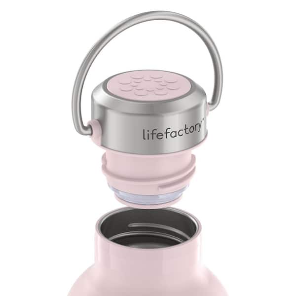 Lifefactory Glass Water Bottle with Classic Cap and Silicone Sleeve -  Desert Rose, 16 oz - Foods Co.