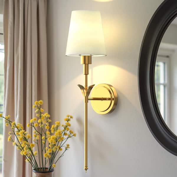 6 in. Gold Wall Sconces, LED Wall Rechargeable Lights with Remote 9 Color Modes for Bedroom or Living Room(2-pack)