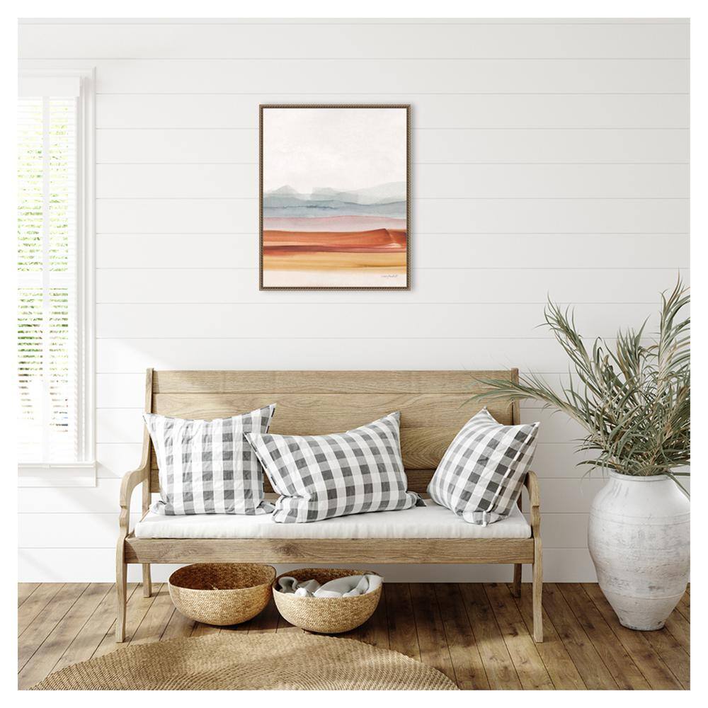 Sierra Hills Abstract Landscape Canvas Print with Bronze Frame