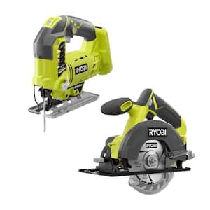 Ryobi One + 18V Cordless 2-Tool Combo Kit with 5-1/2 in. Circular Saw and Orbital Jig Saw (Tools Only)