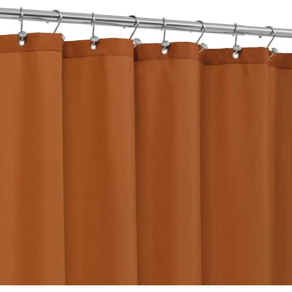 Aoibox 72 in. W x 72 in. L Waterproof Fabric Shower Curtain in Burnt Orange