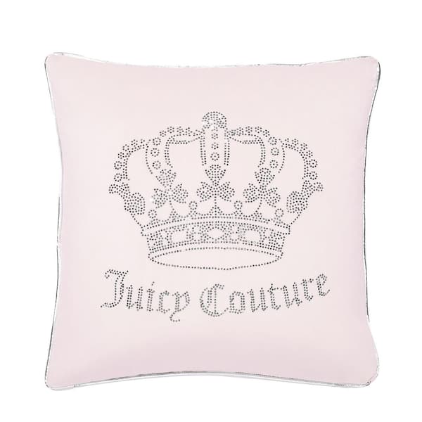 JUICY COUTURE Gothic Rhinestone Blush 20 in. x 20 in. Throw Pillow