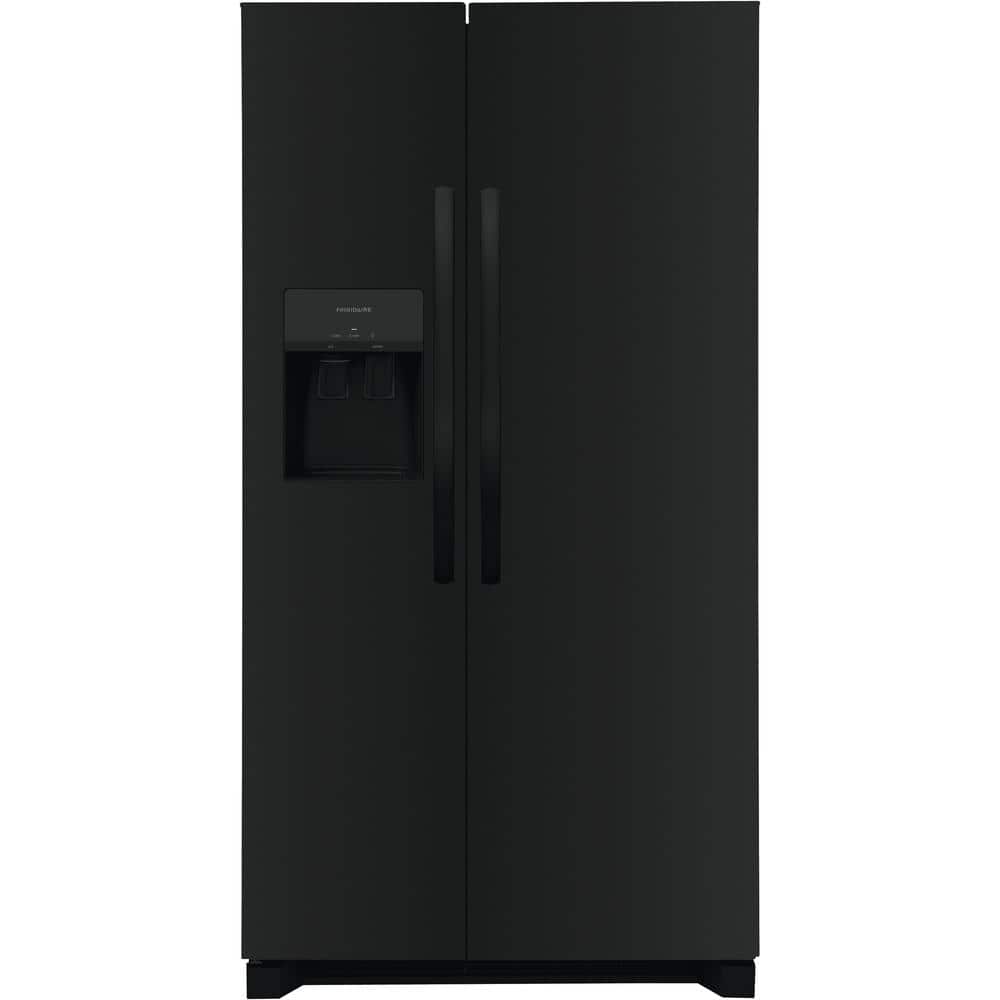 Frigidaire 36 in. 25.6 cu. ft. Side by Side Refrigerator in Black, Standard Depth
