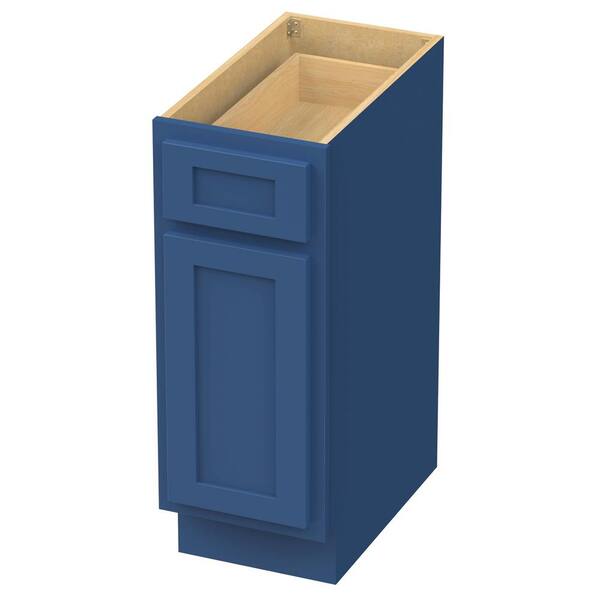 Vanity Art 12 in. W x 21 in. D x 32.5 in. H 1-Drawer Bath Vanity Cabinet without Top in Blue