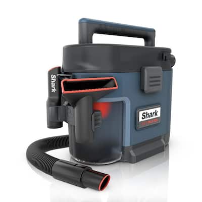 MessMaster Portable 1 Gallon 7 Peak HP Corded Wet/Dry Shop Vac with Self-Rinsing and AnyBag technology in Navy