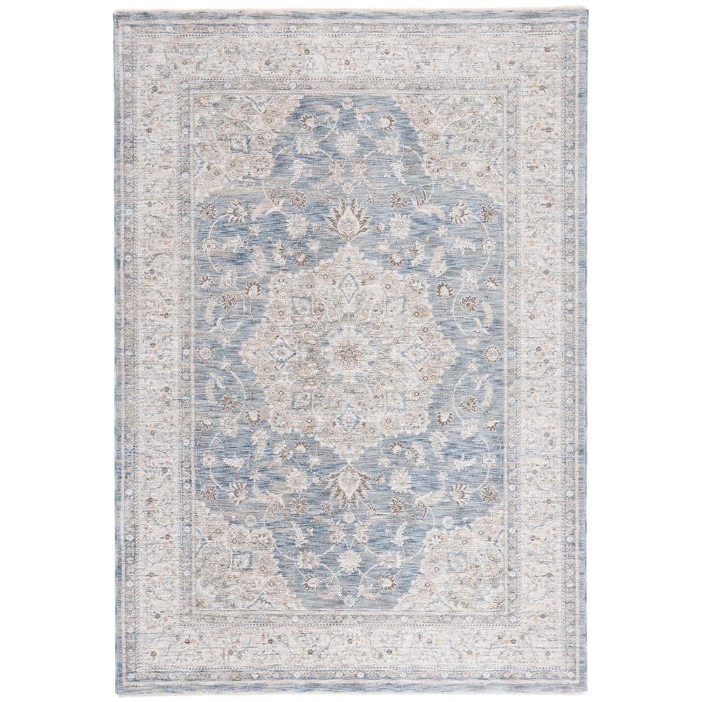 Mason 4 ft. x 6 ft. Blue/Gray Beige Medallion Border Area Rug price history on PriceWatchPro