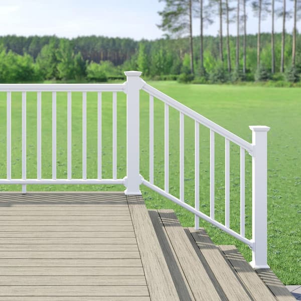 パラスター ホワイト Deckorators 4 in. x 4 in. x 48 in. White PVC Composite Stair Post