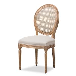 Adelia Beige Fabric Upholstered Dining Chair