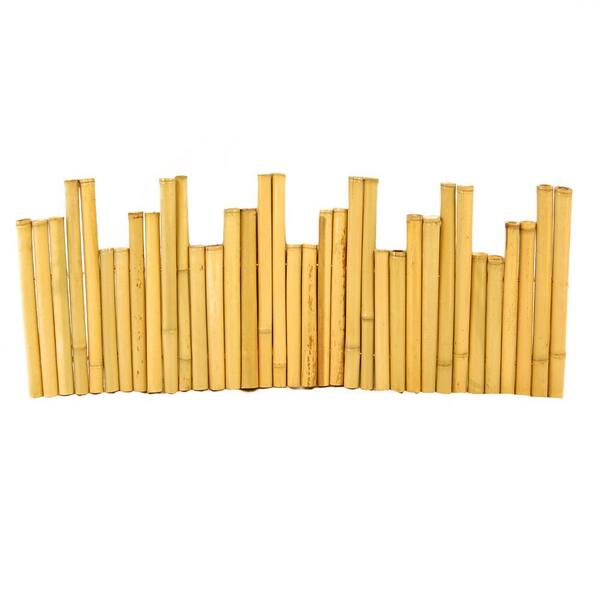 Backyard X-Scapes 1.25 in. D x 12 in. H x 4 ft. L Natural Bamboo Border (4 Pieces/Case)