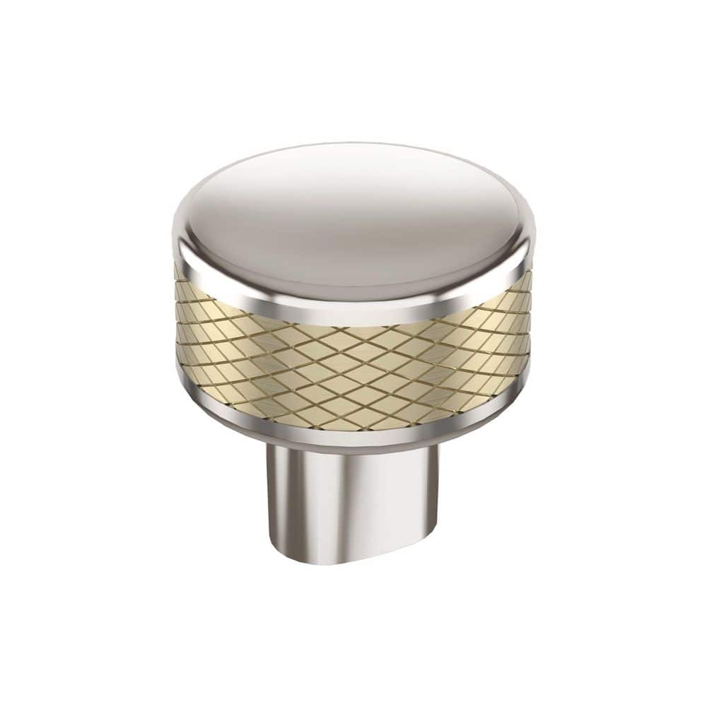 Esquire 1-1/4 in. (32 mm) Diameter Polished Nickel/Golden Champagne Round Cabinet Knob price history on PriceWatchPro