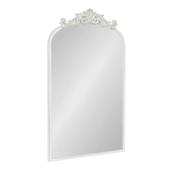 Kate and Laurel Arendahl 19.00 in. W x 30.75 in. H White Arch Traditional Framed Decorative Wall Mirror