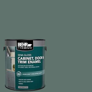 1 gal. #PPU12-17 Cameroon Green Semi-Gloss Enamel Interior/Exterior Cabinet, Door & Trim Paint