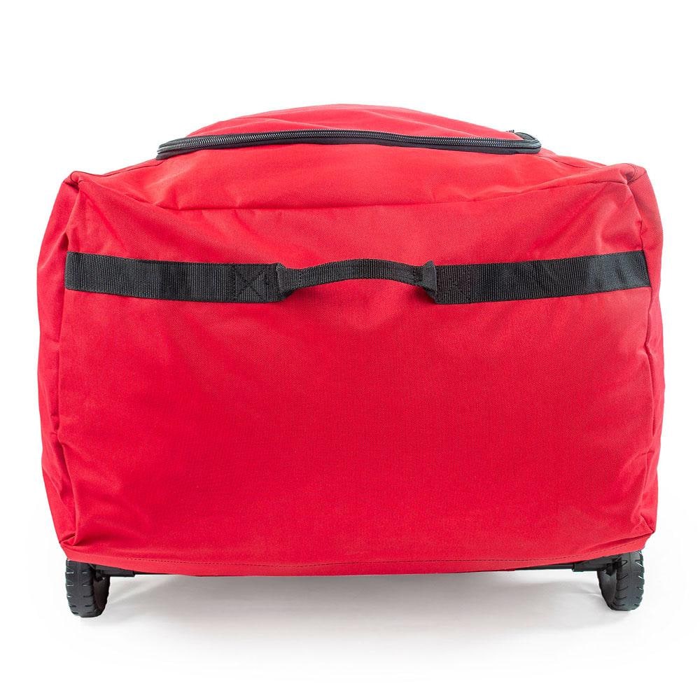 Red Wheeled Duffel Christmas Tree Storage Bag for 9 ft Trees