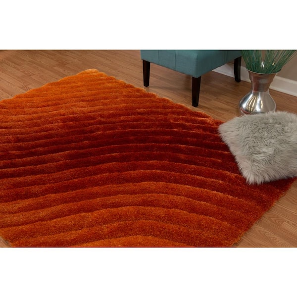 Finesse Allure Burnt Orange 5 ft. 3 in. x 7 ft. 2 in. Area Rug