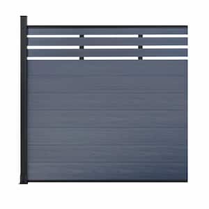 Outdoor 6 ft. H x 6 ft. W Grey Composite Fence Panel (10-Pack) with 1 Column Garden Fence Board