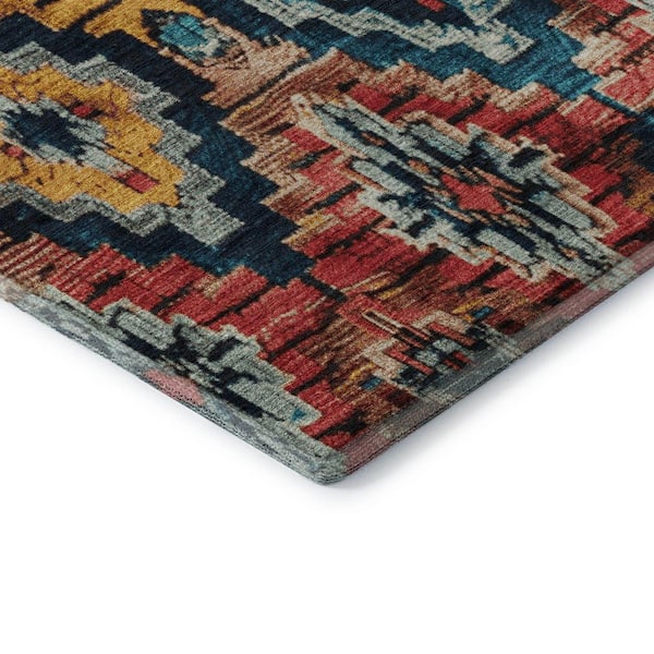 Mayfield Premium Machine Washable Abstract AMF1891 Rust 5 ft. x 7 ft. 6 in. Area Rug