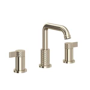 Tenerife 8 in. Widespread Double-Handle Bathroom Faucet with Drain Kit Included in Satin Nickel