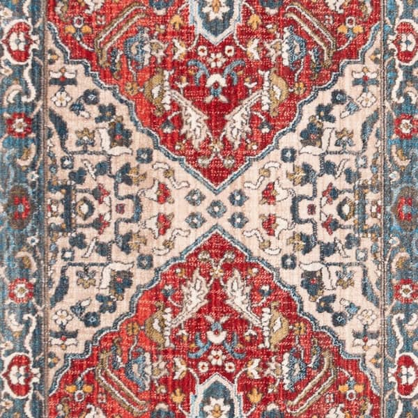 SAFAVIEH Vintage Persian Red/Blue 2 ft. x 8 ft. Oriental Runner
