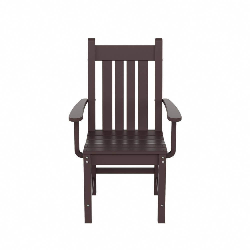 Laguna Dark Brown Outdoor Patio Dining Armchair, 20"x39"