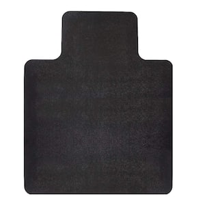 Office Desk Chair Mat with Lip - for Low Pile Carpet (with Grippers) Black 36 in. x 48 in.