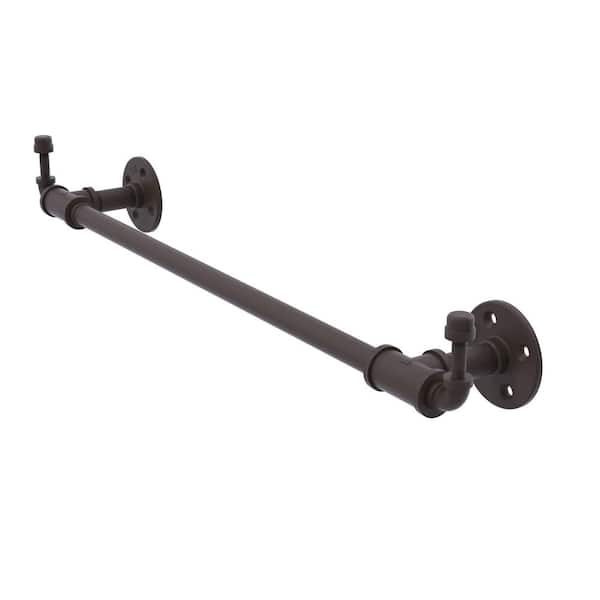 Allied Brass Pipeline Collection 36 in. Towel Bar with Integrated Hooks in Oil Rubbed Bronze