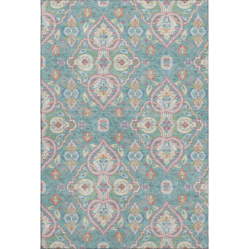 Mayfield Premium Machine Washable Abstract AMF2207 Spa 5 ft. x 7 ft. 6 in. Area Rug price history on PriceWatchPro