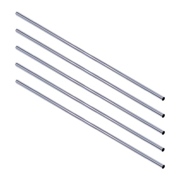 72 in. Steel Shower Rod in Polished Chrome (5-Pack)