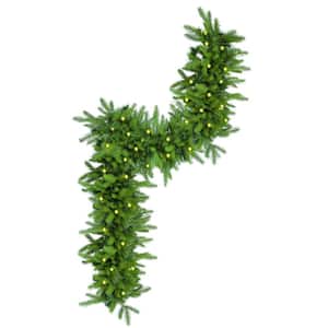 Natural Classic 6 ft. Pre-Lit Holiday Artificial Christmas Garland with White Lights