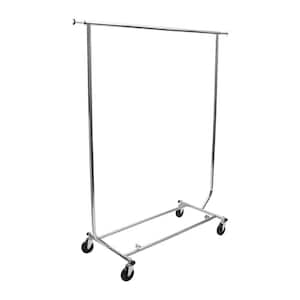 Silver Steel Clothes Rack 21.75 in. W x 71.5 in. H