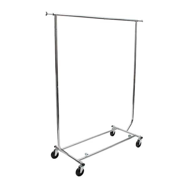 ORGANIZE IT ALL Silver Steel Clothes Rack 21.75 in. W x 71.5 in. H