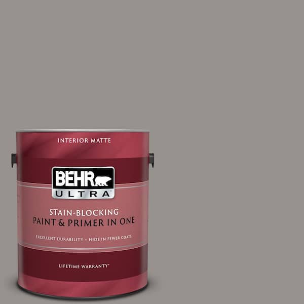 BEHR ULTRA 1 gal. #UL260-5 Elephant Skin Matte Interior Paint and Primer in One