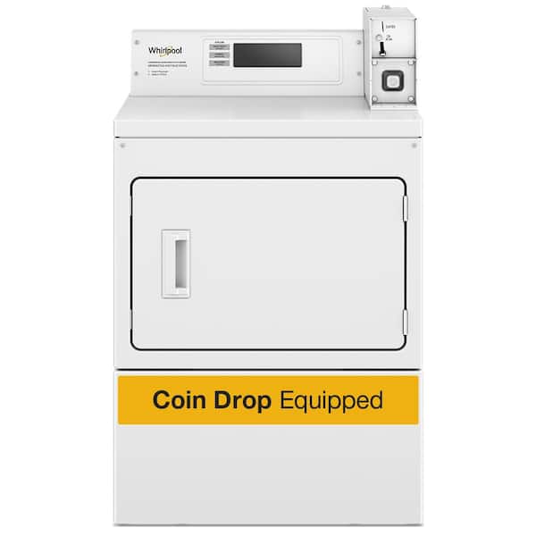 Whirlpool 7.4 cu. ft. 120-Volt Commercial Gas Vented Dryer with Factory-Installed Coin Drop