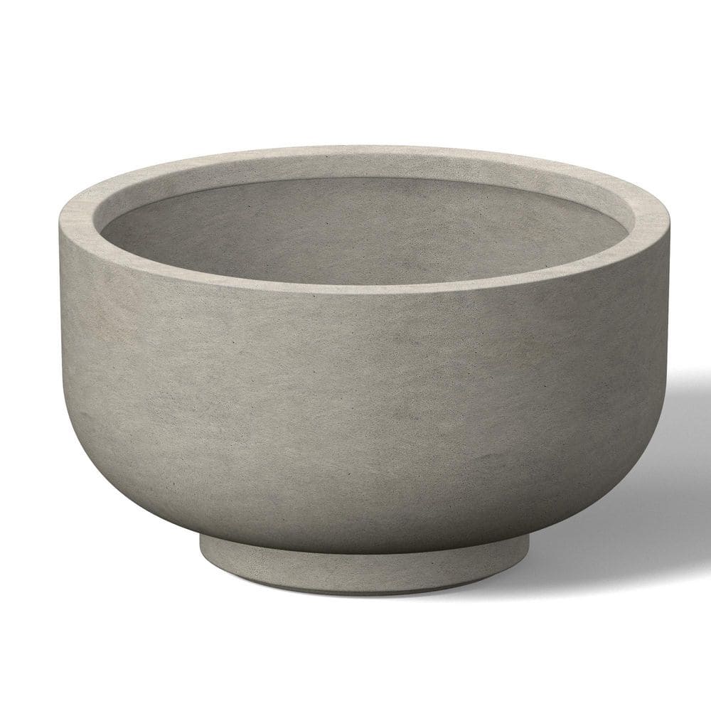 18 in. Large Light Gray Concrete Round Planter / Pot with Drainage Holes price history on PriceWatchPro