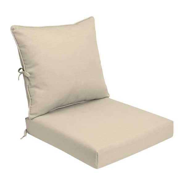 ARDEN Foam Outdoor Deep Seat Cushion Set 24 x 24 Made with ProFoam Rain-Proof Fade Resistant Tan Leala
