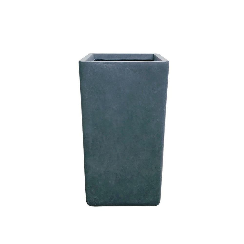 "8.3"" x 19.7"" Charcoal Tall Square Concrete Planter with Drainage Plug for Patio Deck" price history on PriceWatchPro