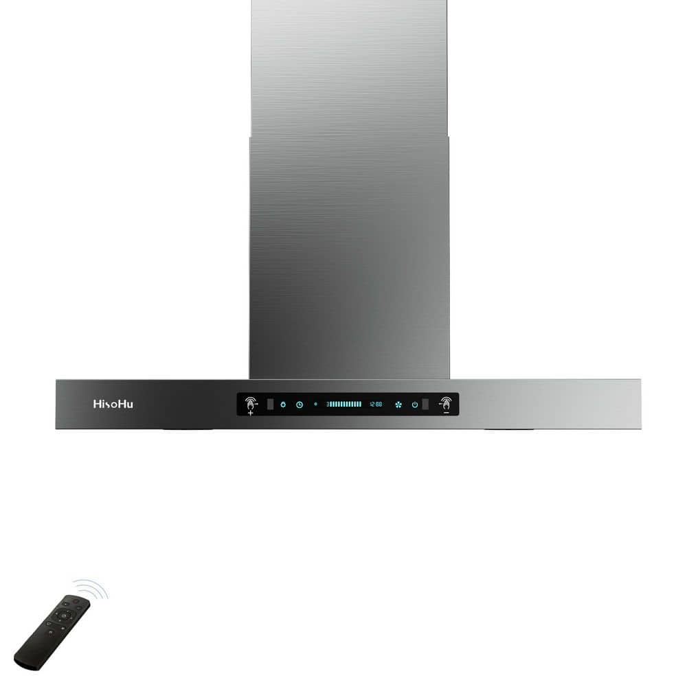 36 in. 900 CFM Ducted Wall Mount Range Hood in Stainless Steel With Gesture/Touch Control and LED light