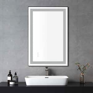 36 in. W x 24 in. H Rectangular Frameless LED Mirror Anti-Fog Dimmable Wall Mount Bathroom Vanity Mirror
