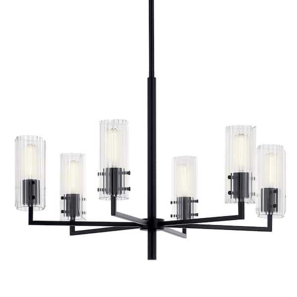 Kichler Velestino 6-Light Black Modern/Contemporary Chandelier