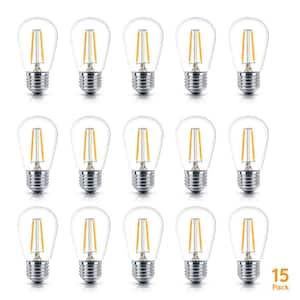 1-Watt S14 Dimmable E26 LED Vintage Edison Light Bulb 2700K (15-Pack)