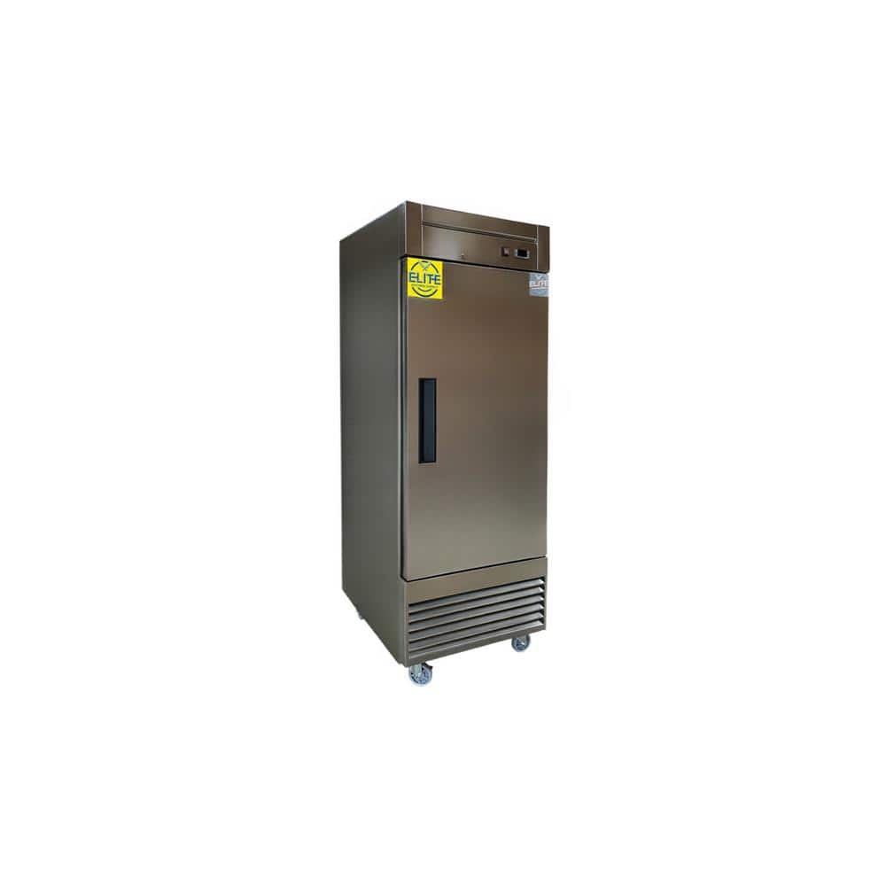 Elite Kitchen Supply 29 in. 23 cu. ft. Frost Free Defrost Upright Freezer Commercial One Door Freezer EKS20F in Stainless Steel
