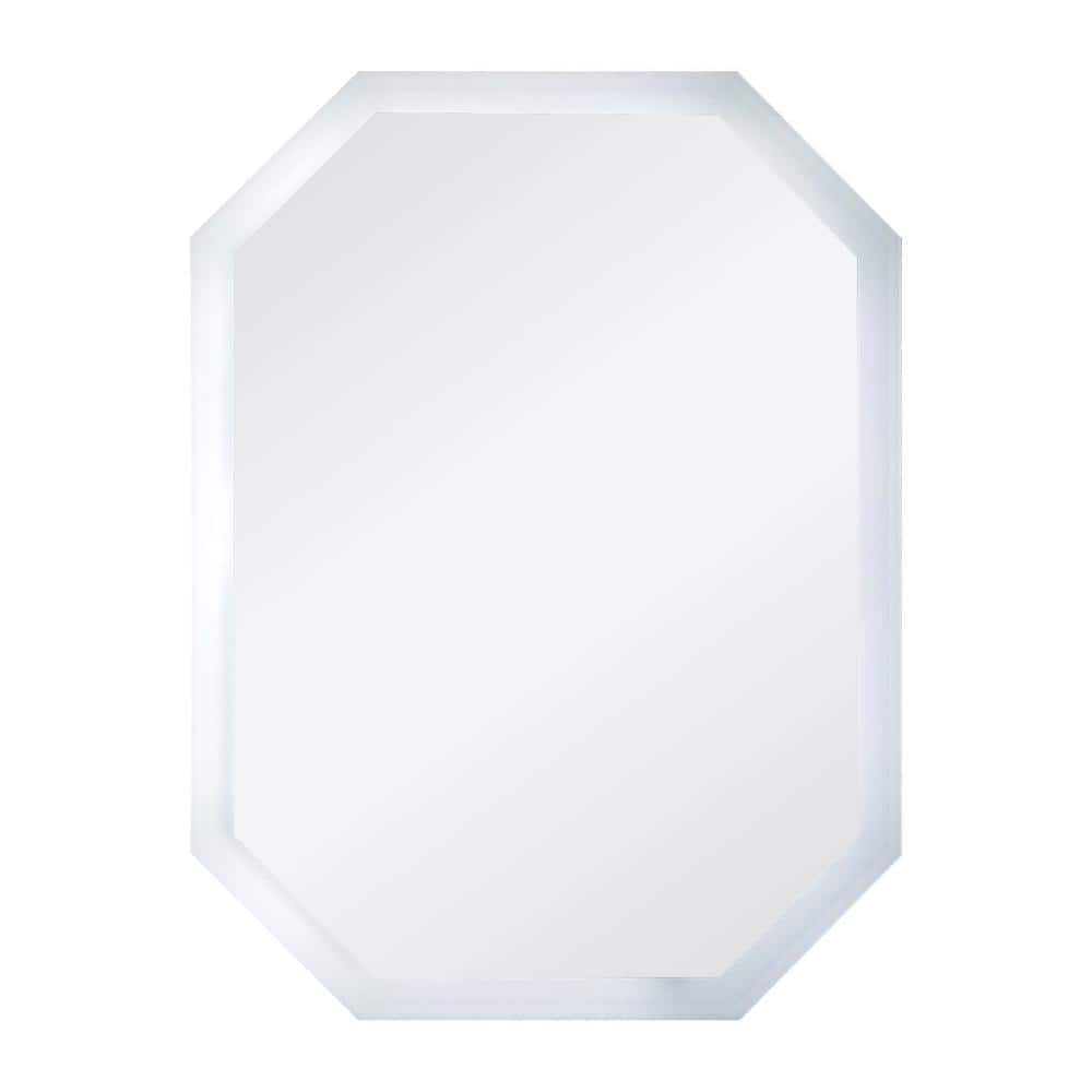 Decor Wonderland 24 In W X 32 In H Frameless Octagon Beveled Edge Frameless Wall Mount 0122