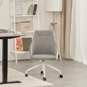 Isla Gray Fabric Upholstered Swivel Task Chair