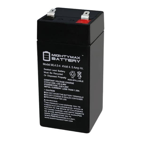 MIGHTY MAX BATTERY 4 Volt 4.5 Ah SLA Replacement Battery compatible with SigmasTek SPG4-5 SPM4-5
