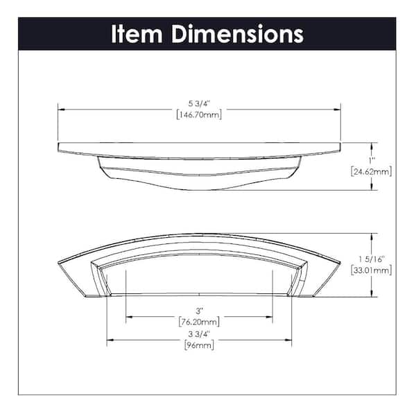 Velocity Collection 3 in. And 96 mm Center-to-Center Flat Ultra Brass Cabinet Pull Velocity Collection 3 in. And 96 mm Center-to-Center Flat Ultra Brass Cabinet Pull