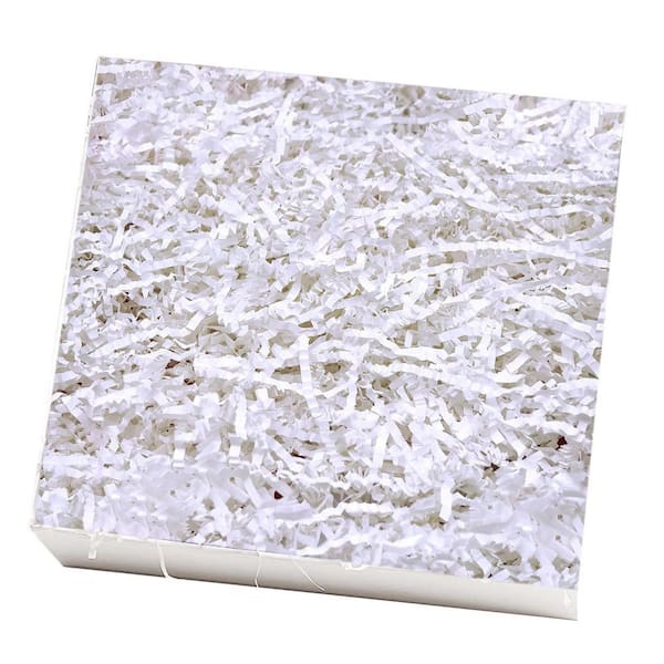N/A 1 lbs. White Crinkle Cut Shredded Paper Filler for Gift Boxes Bags Basket Decoration Cushion Streamer Stuffing