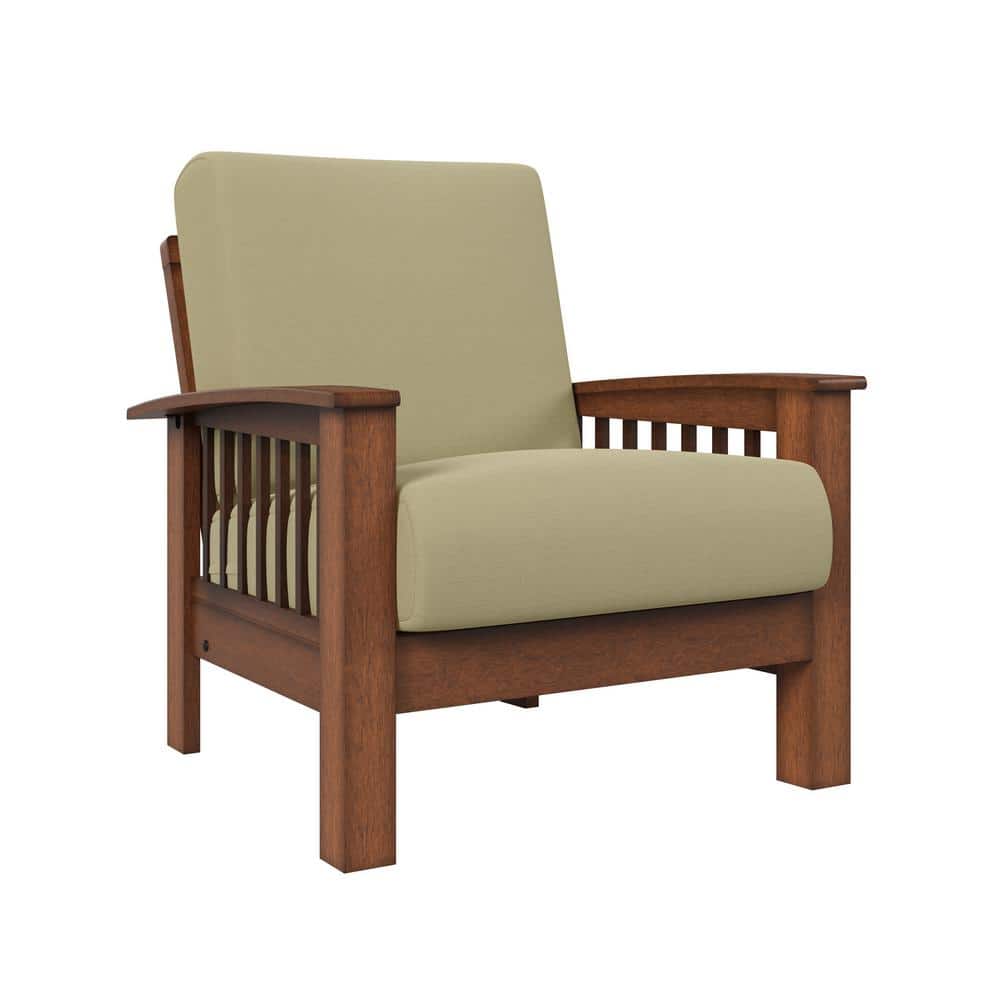 Handy Living Omaha Mission Style Arm Chair with Exposed Cherry