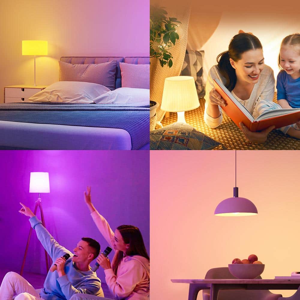 Govee 800LM Multi-Color Frosted Smart LED Bulbs 4-Pack
