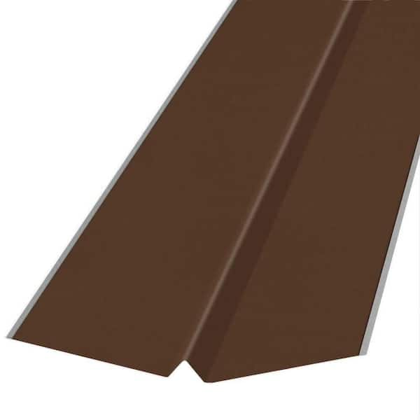 Gibraltar Building Products 18 In X 10 Ft Galvanized Steel W Valley Flashing In Brown V18br 