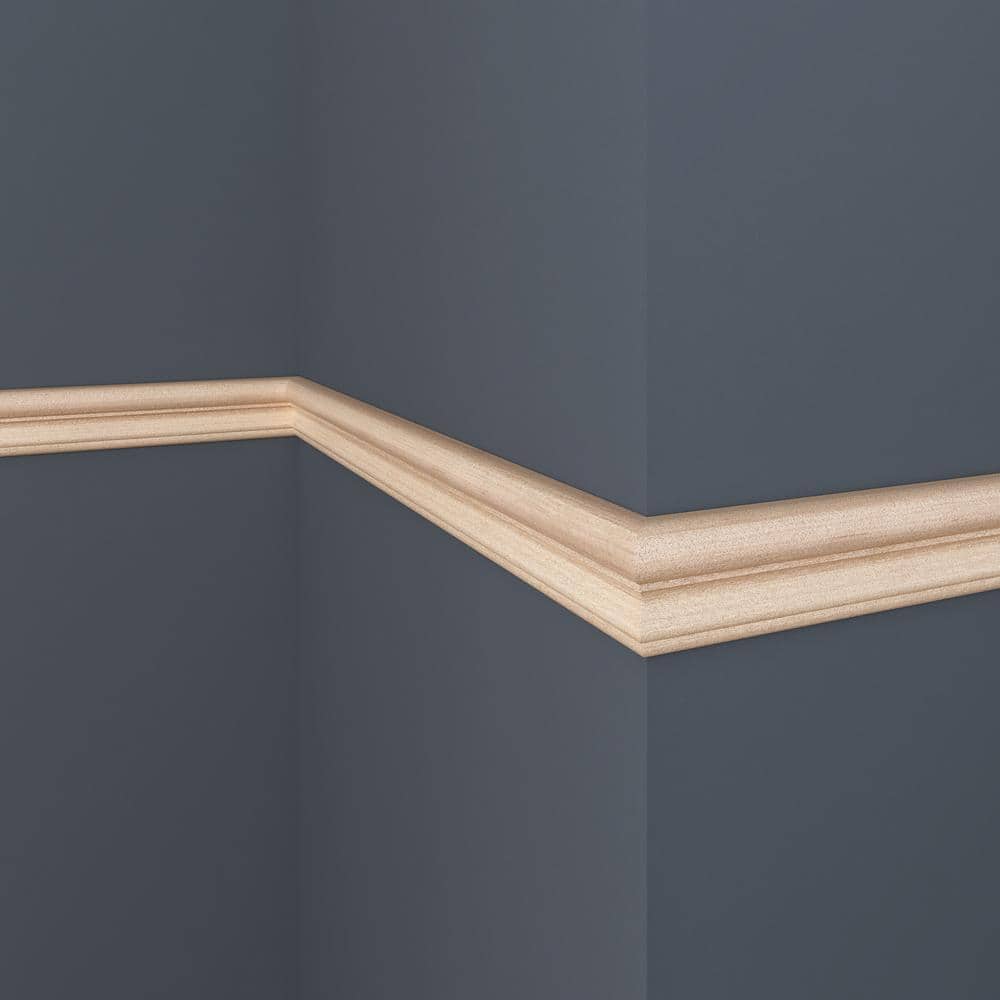 8-ft Unfinished White Hardwood Colonial Chair Rail Moulding
