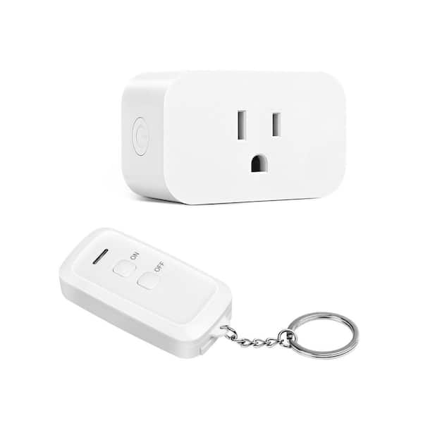 2-Way Wireless Outlet Light Switch 125V 15 Amp w/ Remote Control Strong RF Range Up to 100 ft. for Indoor and Appliances